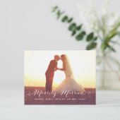 Carte postale joyeux mariée de vacances de photo (Debout devant)