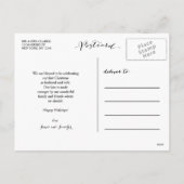 Carte postale joyeux mariée de vacances de photo (Dos)