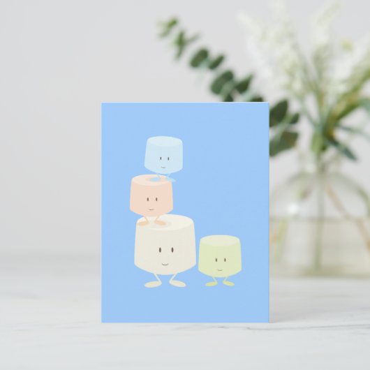 Carte Postale Joyeux marshmallows (Debout devant)
