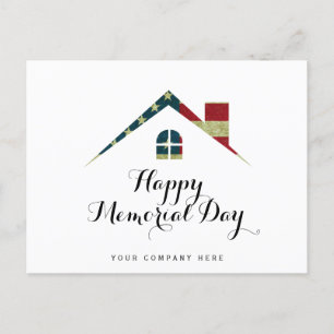 Carte Postale Joyeux Memorial Day Maison de biens immobiliers