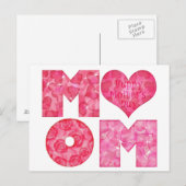 Carte Postale Joyeux Mère de Fête Maman Alphabet (Devant / Derrière)