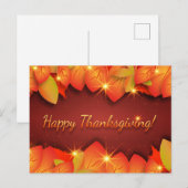Carte Postale Joyeux message de Thanksgiving (Devant / Derrière)