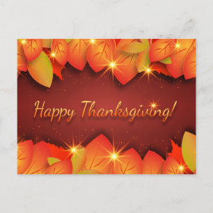 Carte Postale Joyeux message de Thanksgiving
