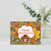 Carte Postale Joyeux message de Thanksgiving (Debout devant)