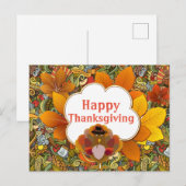 Carte Postale Joyeux message de Thanksgiving (Devant / Derrière)
