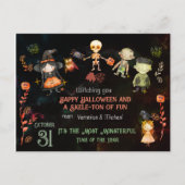 Carte Postale Joyeux monstres mignons d'Halloween (Devant)