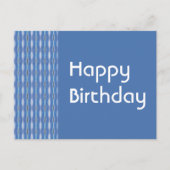 Carte Postale Joyeux motif bleu d'anniversaire (Devant)