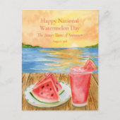 Carte Postale Joyeux National de la Pastèque 3 août (Devant)
