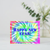 Carte postale Joyeux New Year Tie Dye (Debout devant)