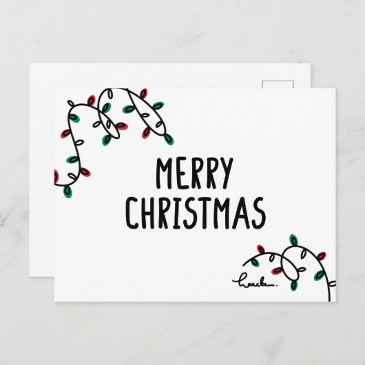 Carte Postale joyeux noël (Devant / Derrière)