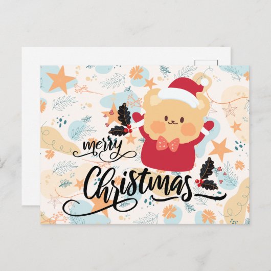 Carte Postale joyeux noël (Devant / Derrière)