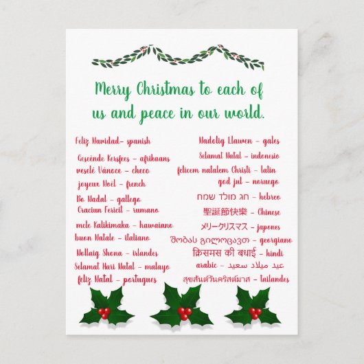 CARTE POSTALE JOYEUX NOËL (Devant)