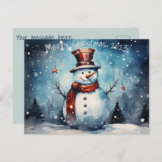 Carte Postale Joyeux Noël (Devant / Derrière)