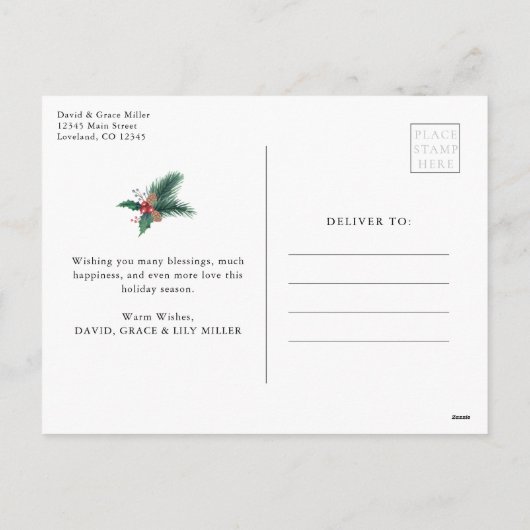 Carte postale Joyeux Noël (Dos)