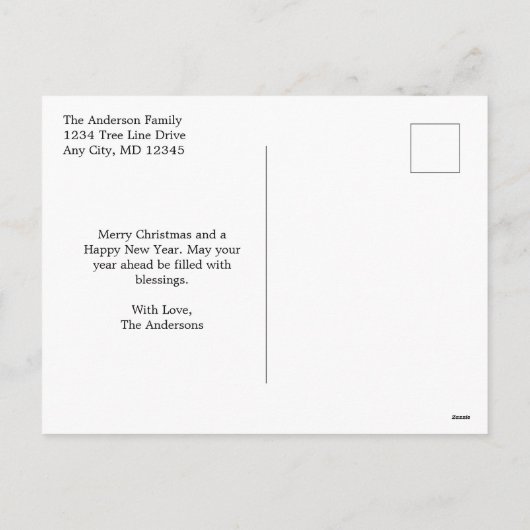 Carte postale Joyeux Noël (Dos)