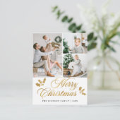 Carte Postale Joyeux Noël 3 PHOTO Happy Holidays Salutation (Debout devant)