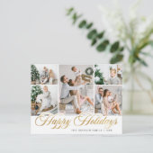 Carte Postale Joyeux Noël 5 PHOTO Happy Holidays Salutation (Debout devant)