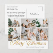 Carte Postale Joyeux Noël 5 PHOTO Salutation de vacances (Devant / Derrière)