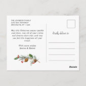 Carte Postale Joyeux Noël 5 PHOTO Salutation de vacances (Dos)