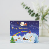 Carte Postale Joyeux Noël à la Pleine lune (Debout devant)