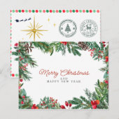 Carte Postale joyeux noël à toi (Devant / Derrière)