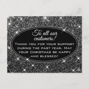 Carte Postale Joyeux Noël à tous nos clients! 