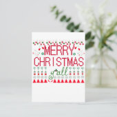 Carte Postale Joyeux Noël à tous, pull moche (Debout devant)