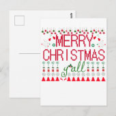 Carte Postale Joyeux Noël à tous, pull moche (Devant / Derrière)