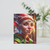 Carte Postale Joyeux Noël à vous | Elfe mignon (Debout devant)