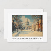 Carte postale Joyeux Noël à Washington DC (Devant / Derrière)