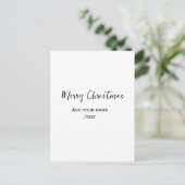 Carte Postale Joyeux Noël ajouter texte moderne simple (Debout devant)