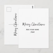 Carte Postale Joyeux Noël ajouter texte moderne simple (Devant / Derrière)