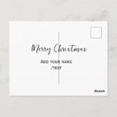 Carte Postale Joyeux Noël ajouter texte moderne simple (Dos)