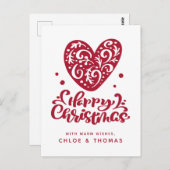 Carte Postale Joyeux Noël | Ajouter vos noms (Devant / Derrière)