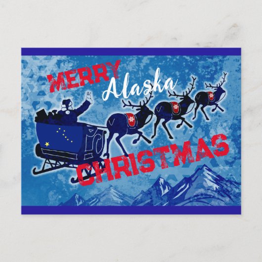 Carte postale Joyeux Noël Alaska (Devant)