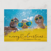 Carte Postale Joyeux Noël Amusant Une Photo (Devant)