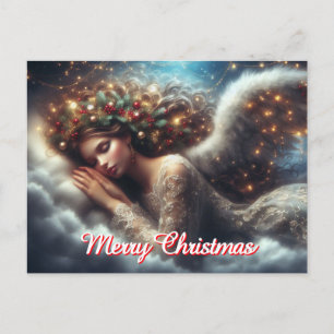 Carte Postale Joyeux Noël Ange Endormi