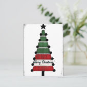 Carte Postale Joyeux Noël, Arbre de Noël (Debout devant)