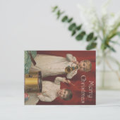 Carte Postale Joyeux Noël Art Vintage (Debout devant)