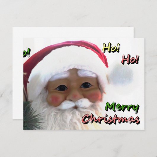 Carte Postale Joyeux Noël au Père Noël (Devant / Derrière)