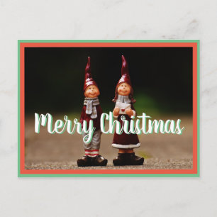 Carte Postale Joyeux Noël aux elfes du pôle nord après la traver