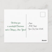 Carte Postale Joyeux Noël avec Crescent Moon (Dos)