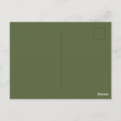 Carte Postale Joyeux Noël avec un petit script de Noël vert (Dos)