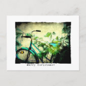 Carte Postale Joyeux Noël Bicyclette (Devant)