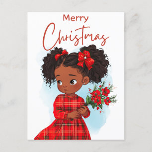 Carte Postale Joyeux Noël Black Girl Magic Melanin Xmas Fun