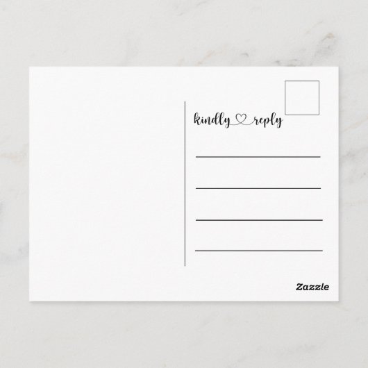 Carte Postale Joyeux Noël blanc Script photo complète (Dos)