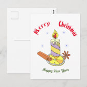 Carte Postale Joyeux Noël Bonne année (Devant / Derrière)
