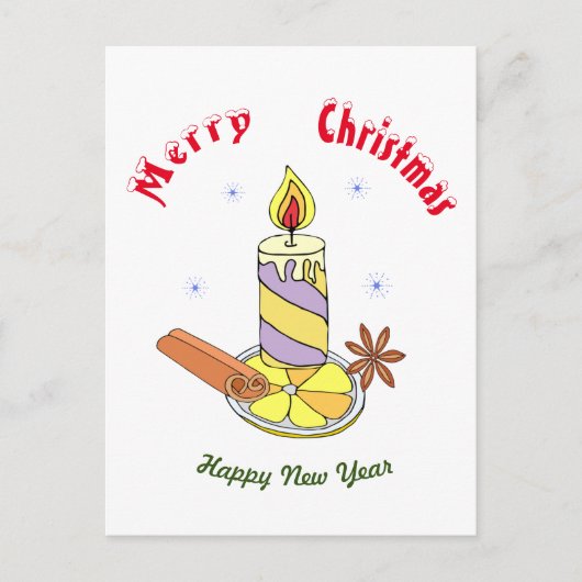Carte Postale Joyeux Noël Bonne année (Devant)