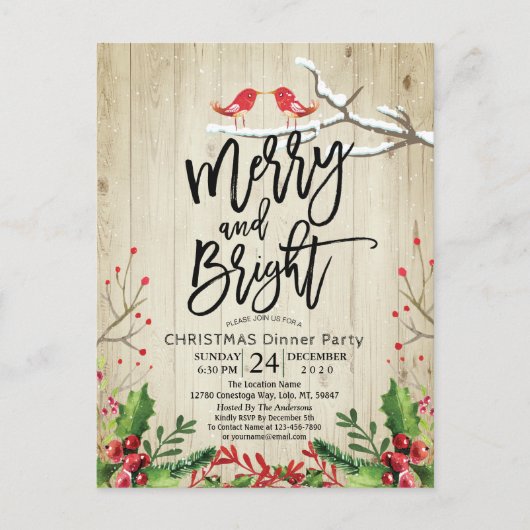 Carte Postale Joyeux Noël Bonne année Fête Père Noël (Devant)