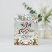 Carte Postale Joyeux Noël Bonne année Fête Père Noël (Debout devant)